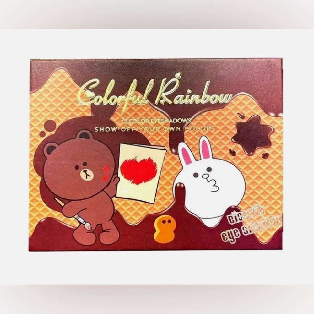 Colorful Rainbow Eyeshadow Palette cute animals - new unopened!